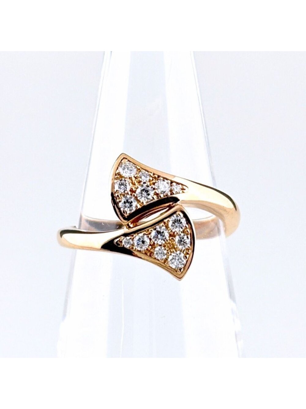 Bvlgari Diva's Dream Pink Gold Ring Melee Diamond